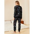 thumbnail image 3 of Ekouaer Pajamas Set Long Sleeve Joggers Pjs Fall Ladies Pajamas Sets Soft 2 Piece Lounge Outfits, 3 of 6
