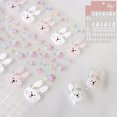 thumbnail image 1 of Garland Bunny Nail Art Pegatinas Calcomanías Cute Little Rabbit Flower Garland Nail Art Sticker 3D Autoadhesivo DIY Diseño Moda Tendencia Glamour Decoración Accesorios para Damas Niñas Niños (2 hojas), 1 of 5