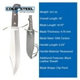 thumbnail image 6 of Wild West Bowie 10.75" 1090 High-Carbon Steel Clip Point Blade 5.25" Handle Fixed Blade Knife w/Leather Sheath, 6 of 6