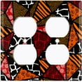 thumbnail image 3 of Metal Light Switch Plate Cover Colorful Safari African Tribal Art Tile Pattern SFR041, 3 of 13