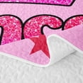 thumbnail image 5 of spefrowx Dreamy Princess L Letter Twin Quilt Set for Girls Boys, Kawaii Cartoon Stars Bow Twin Coverlet Set, 2-Piece, 5 of 7