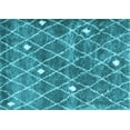 thumbnail image 1 of Ahgly Company Indoor Rectangle Trellis Light Blue Modern Area Rugs, 2' x 4', 1 of 4