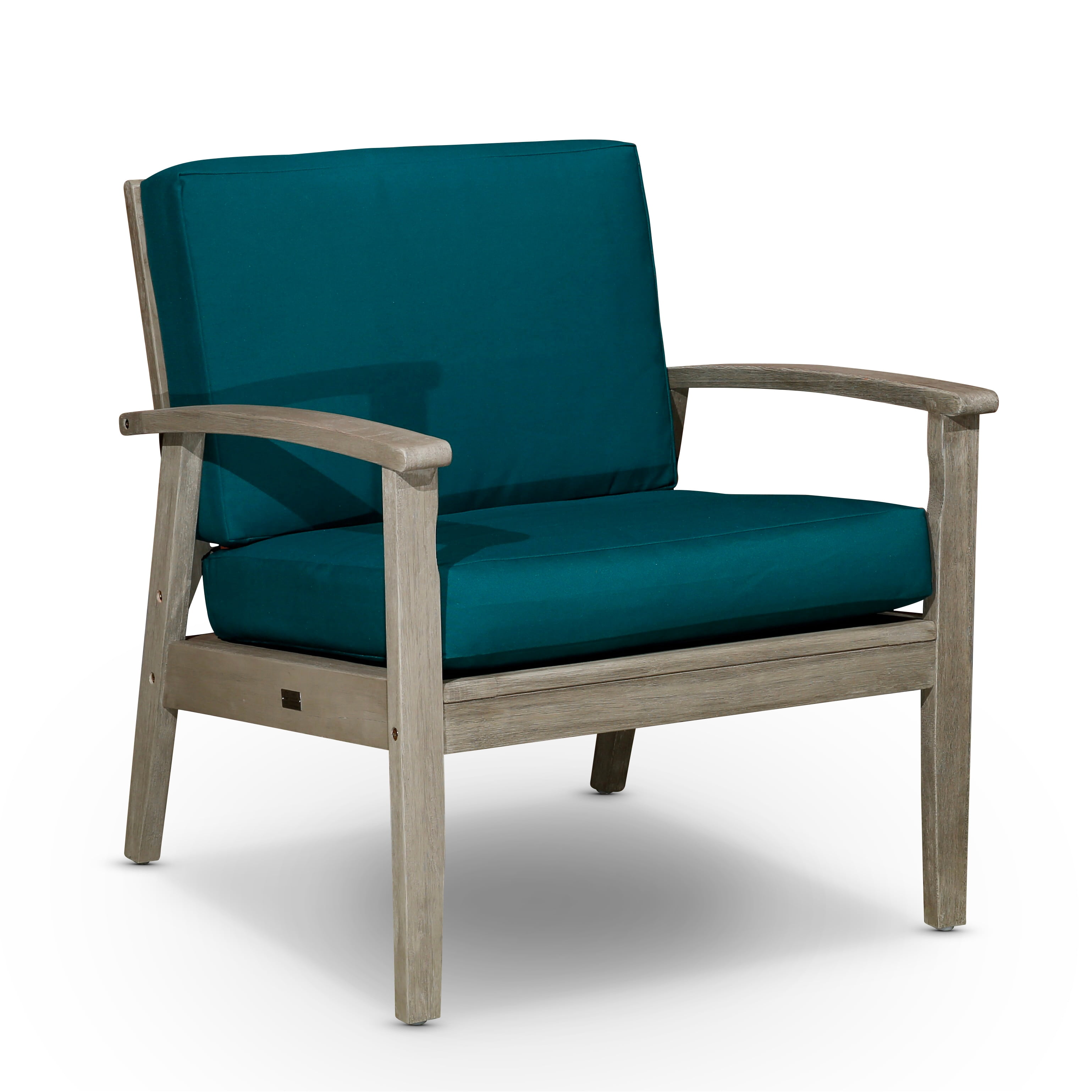 DTY Outdoor living Longs Peak Deep Seat Eucalyptus Chair Driftwood Gray