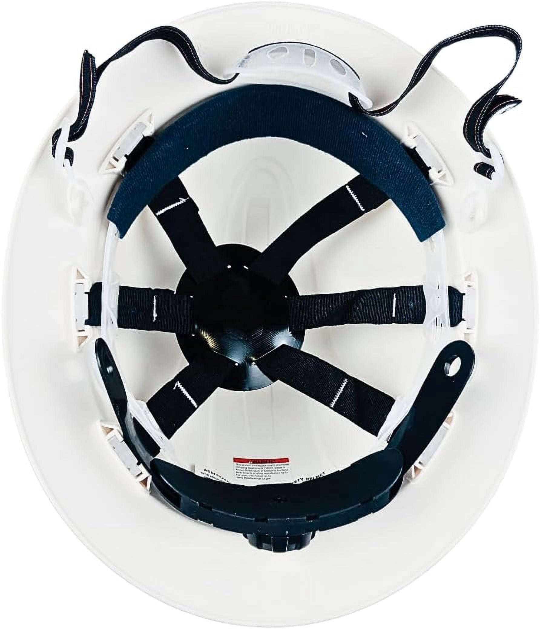 BRITEGUARD White Industrial Safety Helmet, ANSI Approved  6-Point Ratchet Suspension  Approved OSHA Hard Hats for Construction and Industrial Applications
