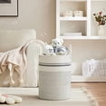 thumbnail image 2 of Large Laundry Hamper, Tall Woven Rope Storage Basket for Blanket, Toys, Dirty Clothes in Living Room, Bathroom, Bedroom - 58L Stripe White, 2 of 8