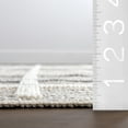 thumbnail image 2 of nuLOOM Evania Striped Machine Washable Area Rug, 8' 10" x 12', Evania Light Grey, 2 of 5