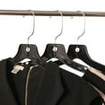 thumbnail image 4 of SSWBasics Dress Hangers - Set of 20 Black Plastic Hangers - 17 Inch - Durable Closet Organization Solution, 4 of 7