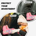 thumbnail image 4 of Pofeuu Tiger In The Fallen Leaf Forest Print 2 Pack PU Leather Kick Mat Back Seat Protector, Universal Car Seat Back Organizer, Waterproof Backseat Protector For Most Car, 4 of 8