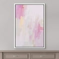 thumbnail image 2 of IDEA4WALL Framed Canvas Print Pastel Pink, Purple & White Color Field Abstract Wall Art Modern Artwork Decor Bohemian Colorful Relax/Zen for Living Room, Bedroom - White 16"x24", 2 of 5