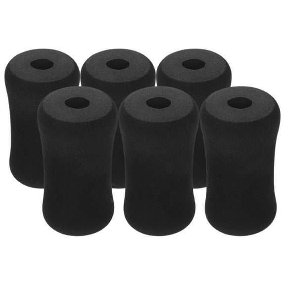 BESTOYARD 6Pcs Foam Foot Pads Roller Covers Black Replacement for Ab Training Machine and Fitness Equipment