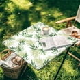 thumbnail image 4 of FKELYI Green Palm Leaf Print Square Fitted Table Cover Anti-Dust Tablecloth with Elastic Edge Card Tables Top Cover Kitchen Accessories Home Decoration, 34x34 inch, 4 of 6