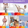 thumbnail image 6 of 5-Folding Exercise Mat for Kids, 6'x3'x2” Foldable Gymnastics Mat, Home Gym Tumbling Mat with Carrying Handles, EPE Foam, 5 Panel, Waterproof, Versatile Use for Fitness Aerobics Stretching, Rainbow, 6 of 8