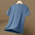 thumbnail image 6 of BXINGOHAI Men's Athletic Shirts Big and Tall Workout Running Short Sleeve T-Shirt Quick Dry Lightweight Gym Tee Tops Clearance Sale Blue,L, 6 of 6