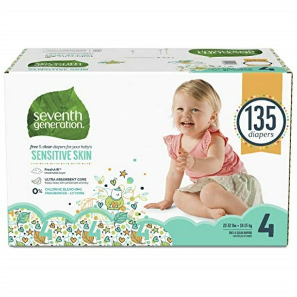 seventh generation baby diapers for sensitive skin, animal