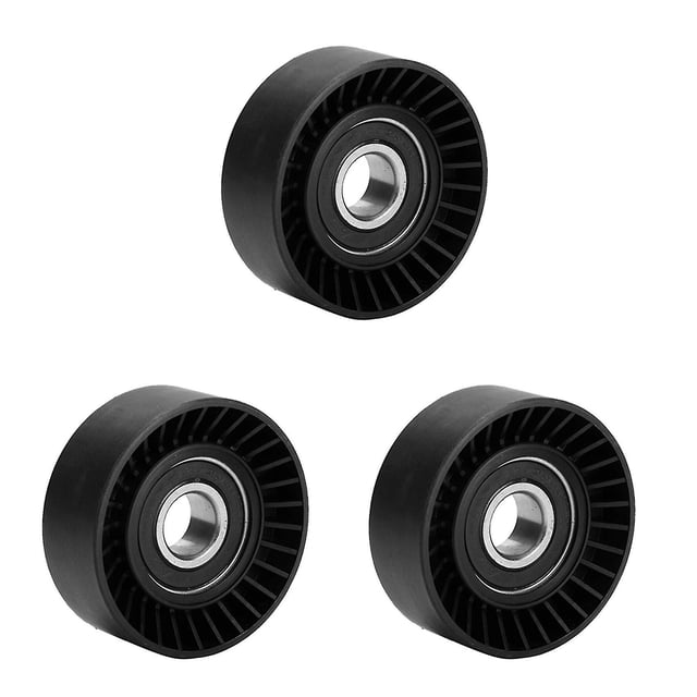 3 poleas tensoras de correa de ventilador, polea tensora acanalada en V, Compatible con Bmw E46 E39 E38 E36