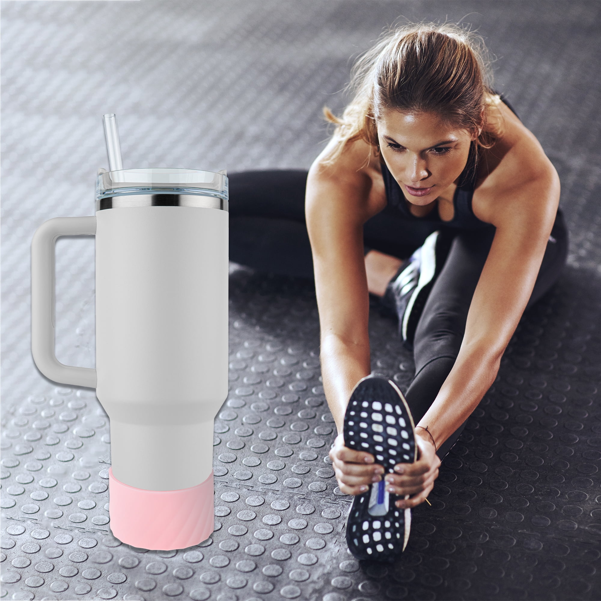 Unique Bargains Portable Fit for 40oz Water Bottle Boot Pink