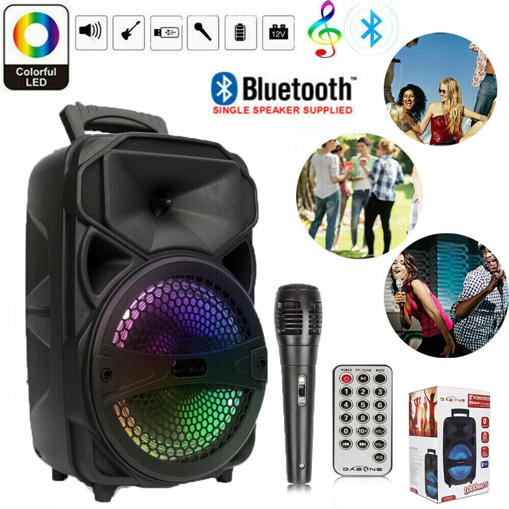 Portable Handbag Speaker Wireless Bluetooth Indoor Outdoor Mp3 LED Karaoke  FM