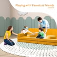 thumbnail image 4 of Kids Couch, Linor 10 Pcs Toddler Couch, Baby Kids Sofa Couch for Bedroom & Playroom, over 10 Combinations Creative Modular Sofa for Kids, Creative Sofa for Imaginative Kids (Yellow), 4 of 7