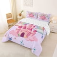 thumbnail image 2 of Manfei Magical Castle Queen Comforter Set,Magic Unicorn Butterfly Comforter Sets Queen,Pink Multicolor,Reversible,3pcs,1 Comforter and 2 Pillowcases, 2 of 8
