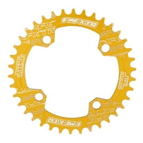 38 Teeth 104mm 4 Holes Bicycle Bike Round Narrow Wide Chainring Crankset Tooth Plate Yellow