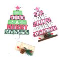 thumbnail image 1 of 2 uds árboles de Navidad de madera decoración de mesa Mini árbol de Navidad letreros de bloques de madera decoración de mesa, 1 of 5