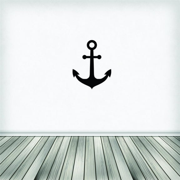 Anchor Symbols Vinyl Wall Decal for Home - Boat Deep Ocean Water Sea Dolphins Cute Wall Decal Bedroom Living Room Entry - Removable High Tact - Size: 24 In x 36 In