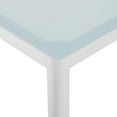 thumbnail image 4 of Side Dining Chair and Table Set, Aluminum, Metal, Steel, White Grey Gray, Modern Contemporary Urban Design, Outdoor Patio Balcony Cafe Bistro Garden Furniture Hotel Hospitality, 4 of 10