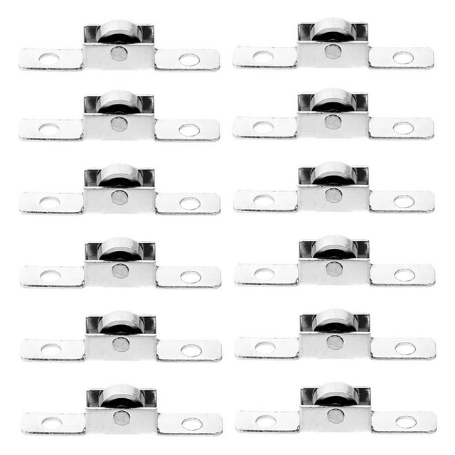 Bamboohart 20 Pcs Door and Window Pulley Caster Wheels Rigid Caster Sliding Door Roller Heavy Duty Pulley Groove Wheel