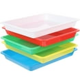 thumbnail image 4 of WHAMVOX PP Plastic Tray for Storage with Assorted Colors Smooth Surface Easy to Clean 5pcs, 4 of 8