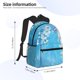 thumbnail image 2 of Disketp Hanging Orchids Floral Blue Mochila Ligera Clásica con Múltiples Bolsillos, Mochila Casual para Hombre y Mujer, Ideal para Escuela, Trabajo y Viajes, 2 of 6