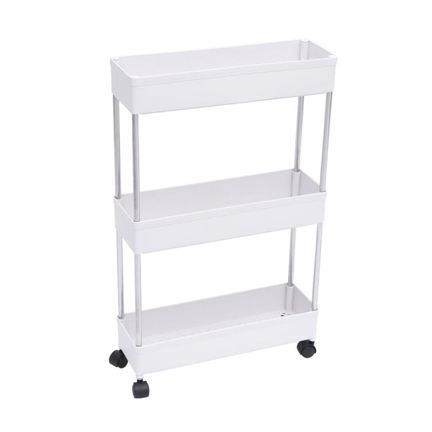 Estante De Piso Estante De Almacenamiento De Múltiples Capas Soporte De Carrito Estante De Almacenamiento Móvil Organizador Con Ruedas Para Cocina Dormitorio Baño Moyic HA027801-02