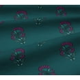 thumbnail image 4 of oneOone Cotton Jersey Dark Teal Green Fabric Floral Block Fabric For Sewing Printed Craft Fabric By The Yard 58 Inch Wide, 4 of 4