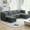 Dark Grey, variant on Mjkone 132" U-Shaped Sectional Sofa with Ottoman, Oversized Modular Sectional Couch, 6-Seater Cloud Sofa for Living Room, Dark Grey