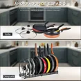 thumbnail image 4 of Plato de comida rack de almacenamiento, Liwei negro partición pot rack 10 pisos suministros de cocina Liwei Plato de comida rack de almacenamiento, 4 of 6