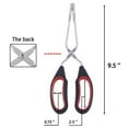 thumbnail image 2 of Stainless Steel Scissor Tongs With Silicone Handle Great For Kitchen Food Cooking Baking Barbecue BBQ Grilling 9 ÃÂ½ Inch (2 Pieces), 2 of 6