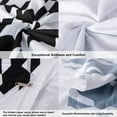 thumbnail image 3 of NTBAY Microfiber Queen Duvet Cover Set, 3 Pieces Soft Houndstooth Printed Cover Set with Zipper Closure and Corner Ties, Black and White, 3 of 5