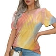 thumbnail image 7 of Enjoytime Womens T-Shirts Colorful Printed Short Sleeve Crew Neck Tees Top Loose Comfy Casual Tops for Women, 7 of 7