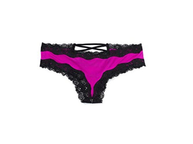 Dreamgirl Womens Plus Size Cheeky Panty with Criss-Cross Back