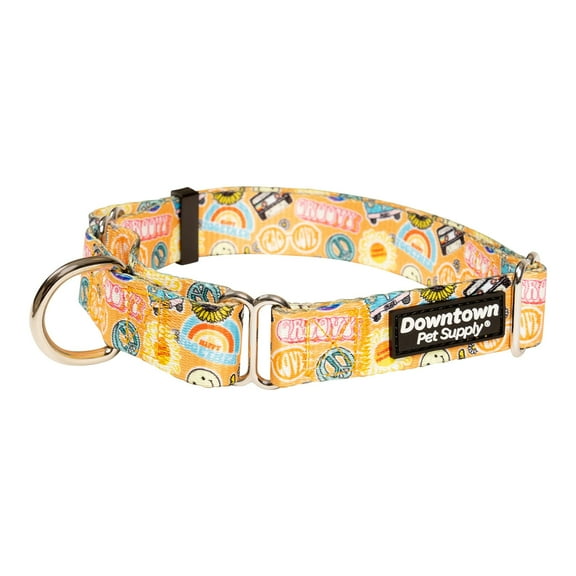 Downtown Pet Supply Dog Collars for Medium Dogs Wide Dog Collar Good Vibes, M