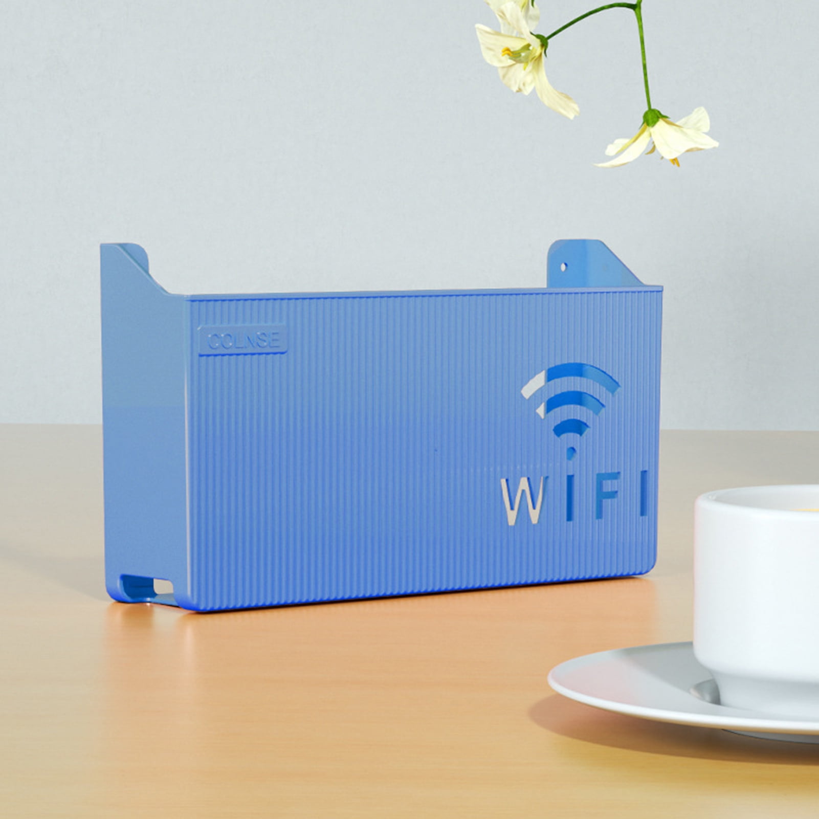 Wireless Wifi Router Shelf Storage Box Easy To Install Wall Mounted