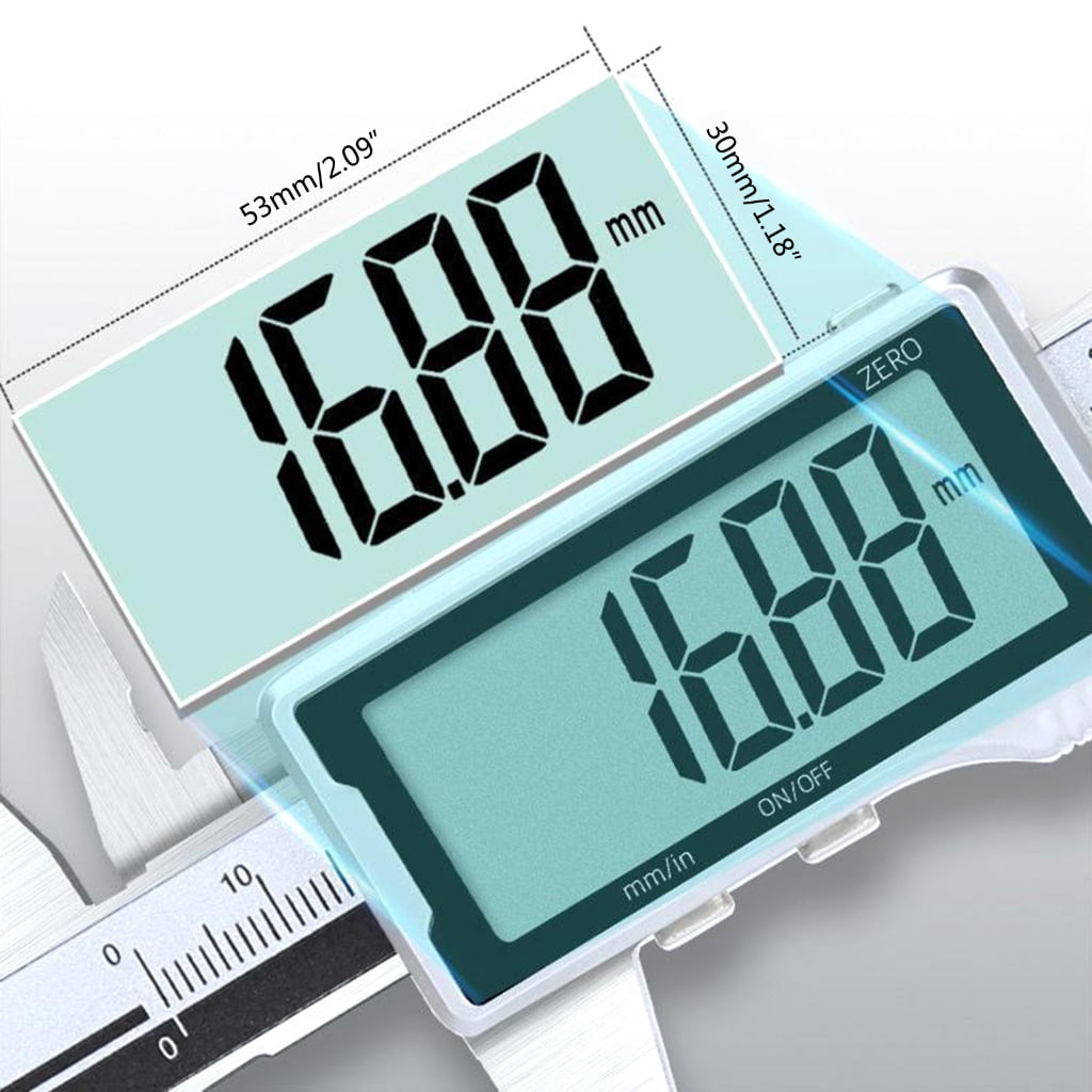 Digital Calipers LCD Screen Display 0-150mm 0-6" Electronic Measuring Tool Suitable for Jewelry Measurement 3D-Printing