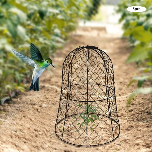 Garden Cloche Bell Screen Shape Plant Protectors from Animals 12.99"Dx15.75"H