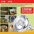 thumbnail image 6 of AIICIOO Reptile UVA UVB 100W Sun Lamp Basking Light Spot Lamp Mercury Vapor UVB Lamp for Bearded Dragons Tortoises, 6 of 7