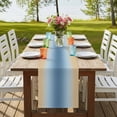 thumbnail image 4 of Table Runners 72 Inches Long Dress Scarves, Blue Yellow Ombre Farmhouse Kitchen/Dining Table Runner, Coffee Tablerunners, Farmhouse Modern Gradient Art 14x72 Inch, 4 of 9