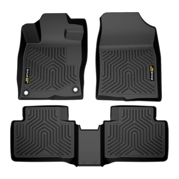 Floor Mats Fit for Honda Civic Sedan & Hatchback 4-Door 2016-2021/Fit Coupe 2-Door 2016-2021 Floor Liners,TPE Custom Fit All Weather Protection Floor Liners,Front & 2nd Row Car Mats Black