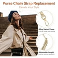 thumbnail image 3 of Uxcell Leather Purse Strap Replacement PU Adjustable Shoulder Crossbody Replacement Strap Cream/Gold, 3 of 7