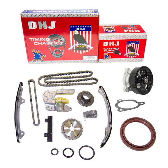 DNJ TK638WP Timing Chain Kit with Water Pump Fits Cars & Trucks 02-06 Nissan 2.5L L4 DOHC 16V
