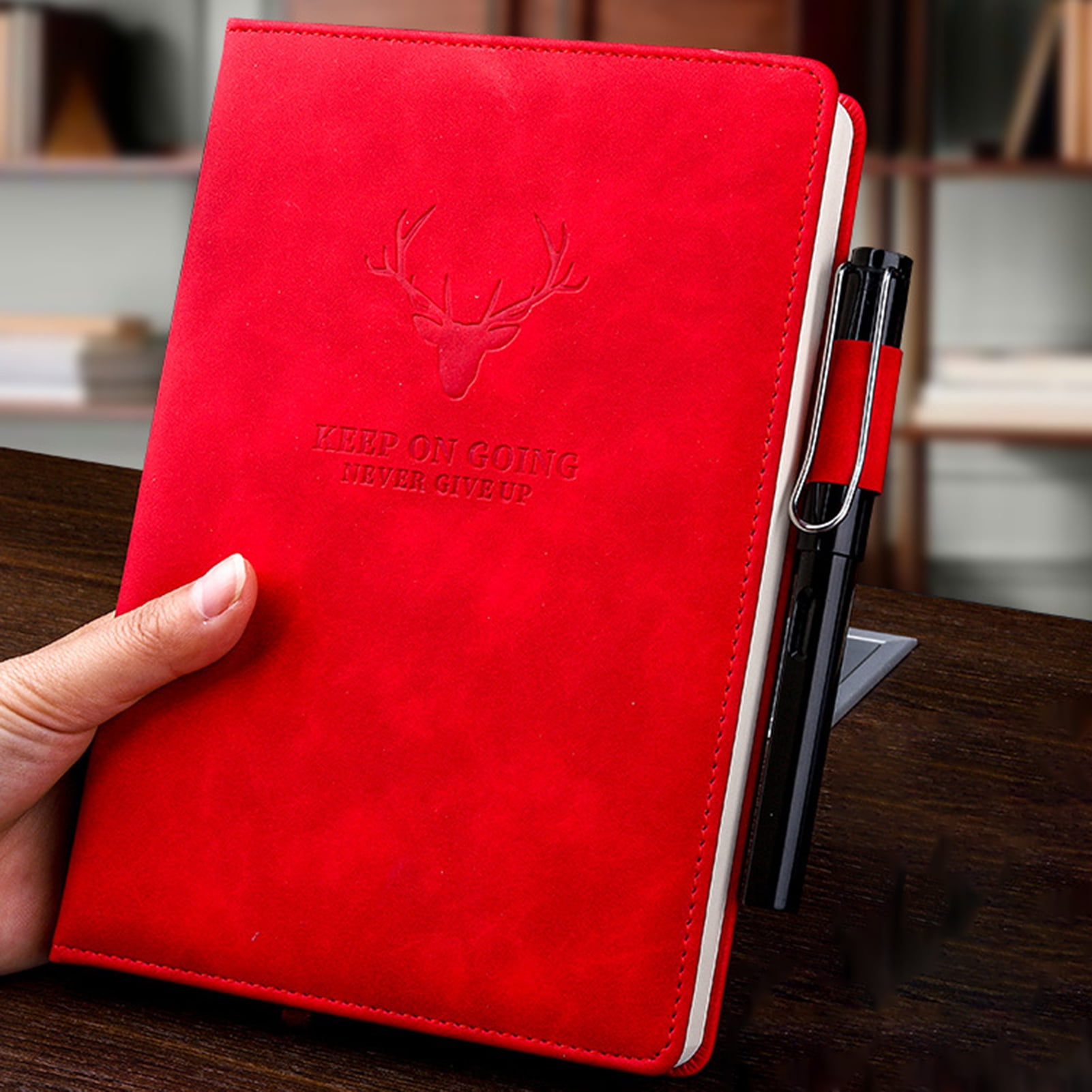 Huanledash 360 Pages A5 Faux Leather Thick Business Notebook Sketch Journal Diary with Pen