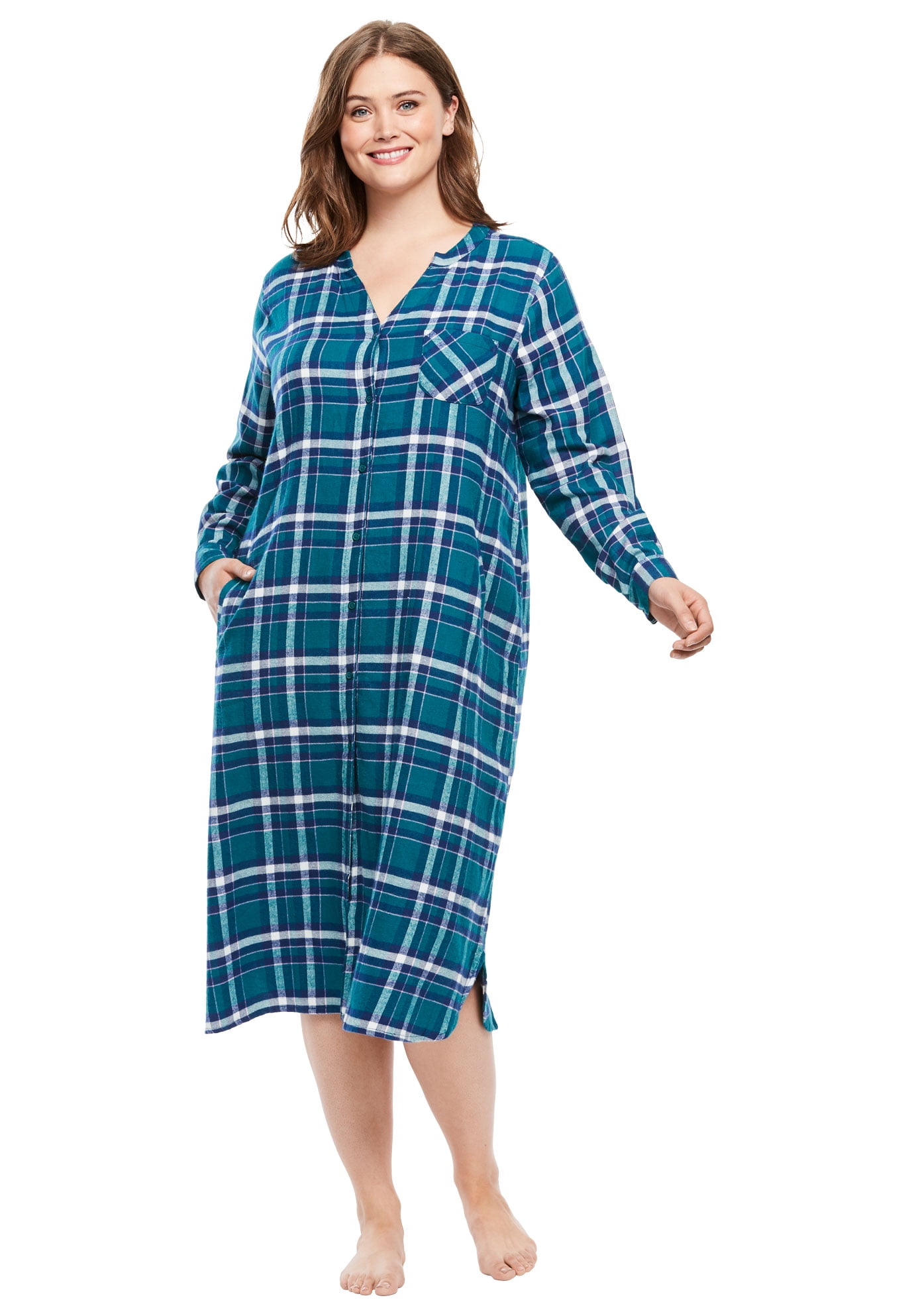flannel nightgowns walmart