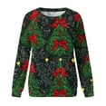 thumbnail image 4 of Makaor Crewneck Sweatshirt Womens Christmas Tops Raglan Sleeve Long Sleeve Pullover Graphic Casual Clothes, 4 of 6